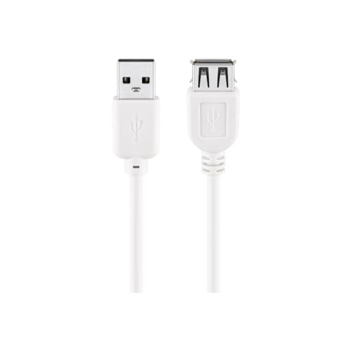 Goobay 96199 Hi-Speed USB 2.0 Kabel Verlängerung / Verlängerungskabel für Geräte mit USB-Anschluss / Kupfer (CU) Innenleiter / Datenübertragung 480Mbit/s / Doppelt geschirmt / 3m
