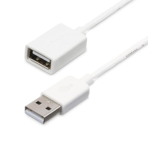 StarTech.com 3m USB 2.0 Verlängerungskabel A auf A - Stecker/Buchse - Weiß - USB A (St) auf USB A (Bu) Verlängerung
