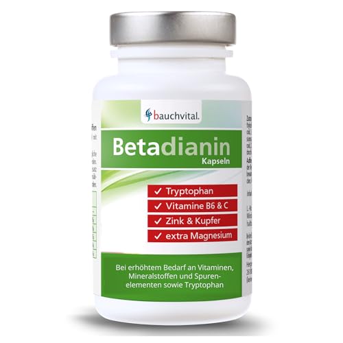 Betadianin 60 Kapseln | Topseller HIT | Wichtige Nährstoffe | Geeignet bei Unverträglichkeit histaminreicher Speisen und Getränke