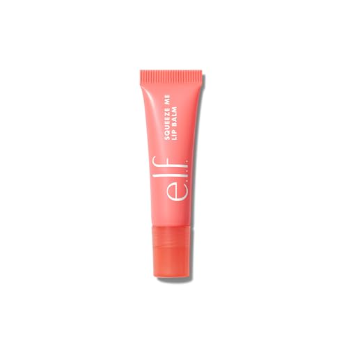 e.l.f. Squeeze Me Lip Balm, feuchtigkeitsspendender Lippenbalsam für einen Hauch von Farbe, mit Hyaluronsäure, Vegan & Tierversuchsfrei, Strawberry