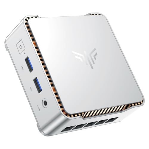 NiPoGi Essenx E2 Mini PC W-11 Pro, Ιntel Alder Lake-N97(bis zu 3,6 GHz), 16 GB DDR4 512 GB M.2 SSD Mini Desktop Computer, Dual-WiFi, HDMI,DP, 4K Dual-Display Micro-PC mit VESA für Schule/Büro/Zuhause
