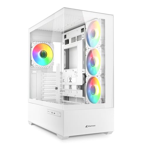 Sharkoon AK6 RGB PC Gehäuse, ATX, Weiß