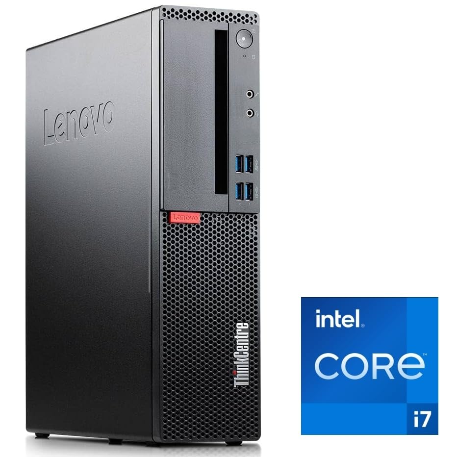 Lenovo ThinkCentre - Schneller PC mit Intel Core i7 7700 - Silent Computer für Büro & Home Office mit 4.20 GHZ - 32 GB - 1000 GB SSD - USB3.0 - WLAN - inkl Windows 11 Pro und Office 2010 - #7715