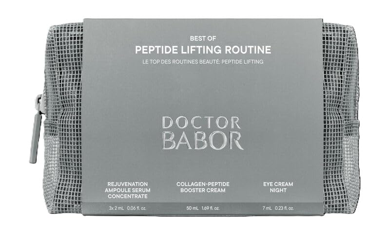 BABOR Peptide Lifting Routine, Topseller Set, Hautpflege Set für reife Haut, Anti-Aging, gegen Falten, mit Ampulle, Augencreme & Gesichtscreme, 3 Teile